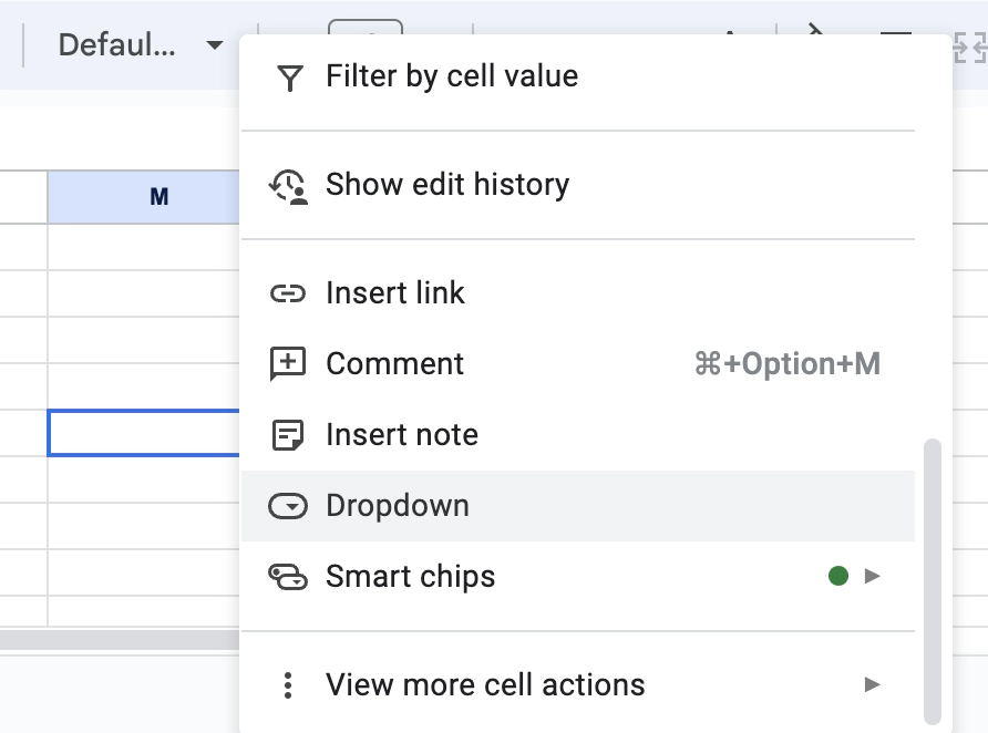 Create a dropdown from a context menu