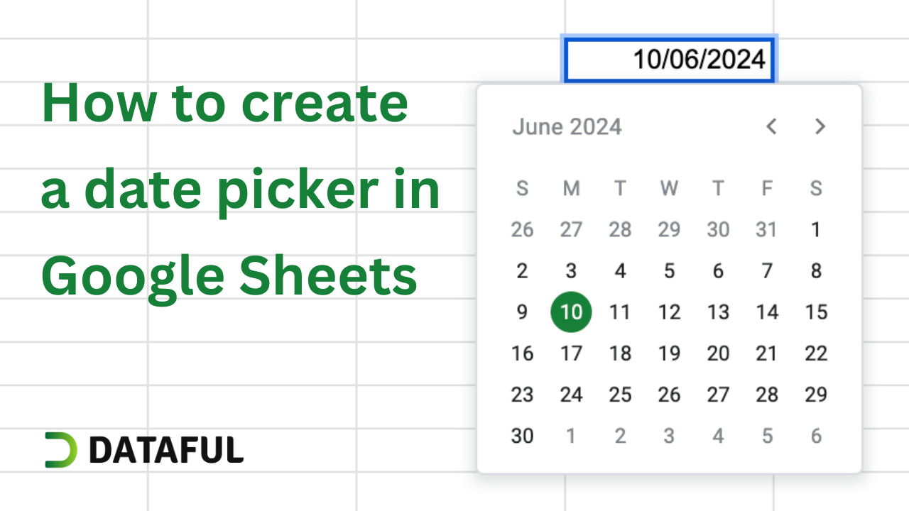 Youtube video How to create a date picker in Google Sheets